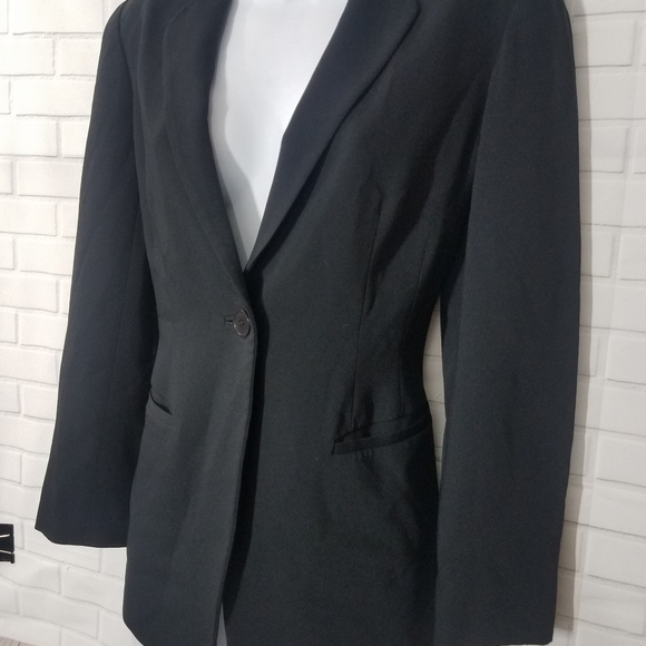 Ann Taylor Petites Black Suit Blazer Business Jacket - Picture 3 of 12
